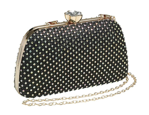Ellena Diamond Studded Evening Bag Mini  Clutch Bag