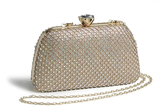 Ellena Diamond Studded Evening Bag Mini  Clutch Bag