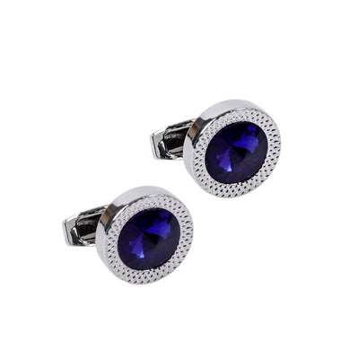 Sapphire Blue Crystal Cufflinks