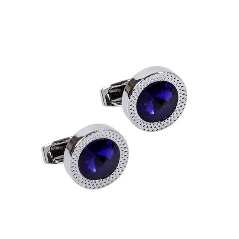 Sapphire Blue Crystal Cufflinks