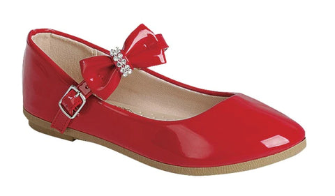 Girls  Mary Jane Shoes With Diamond  Bow