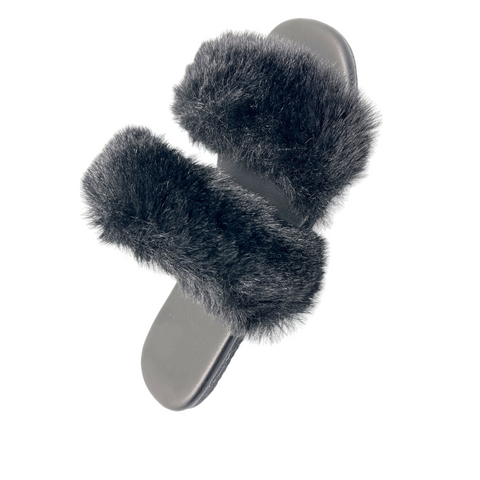 Cindy's Girls Faux Fur Slides