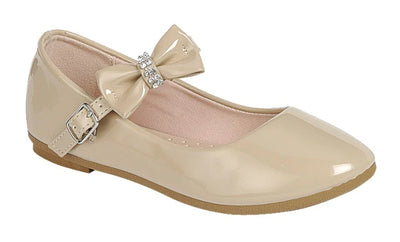 Girls  Mary Jane Shoes With Diamond  Bow