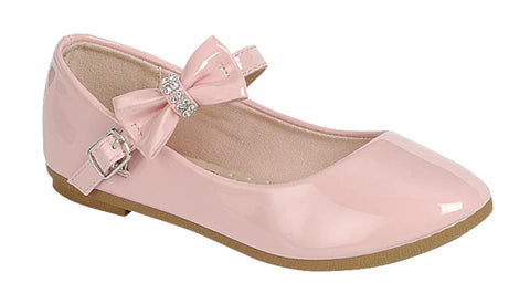 Girls  Mary Jane Shoes With Diamond  Bow