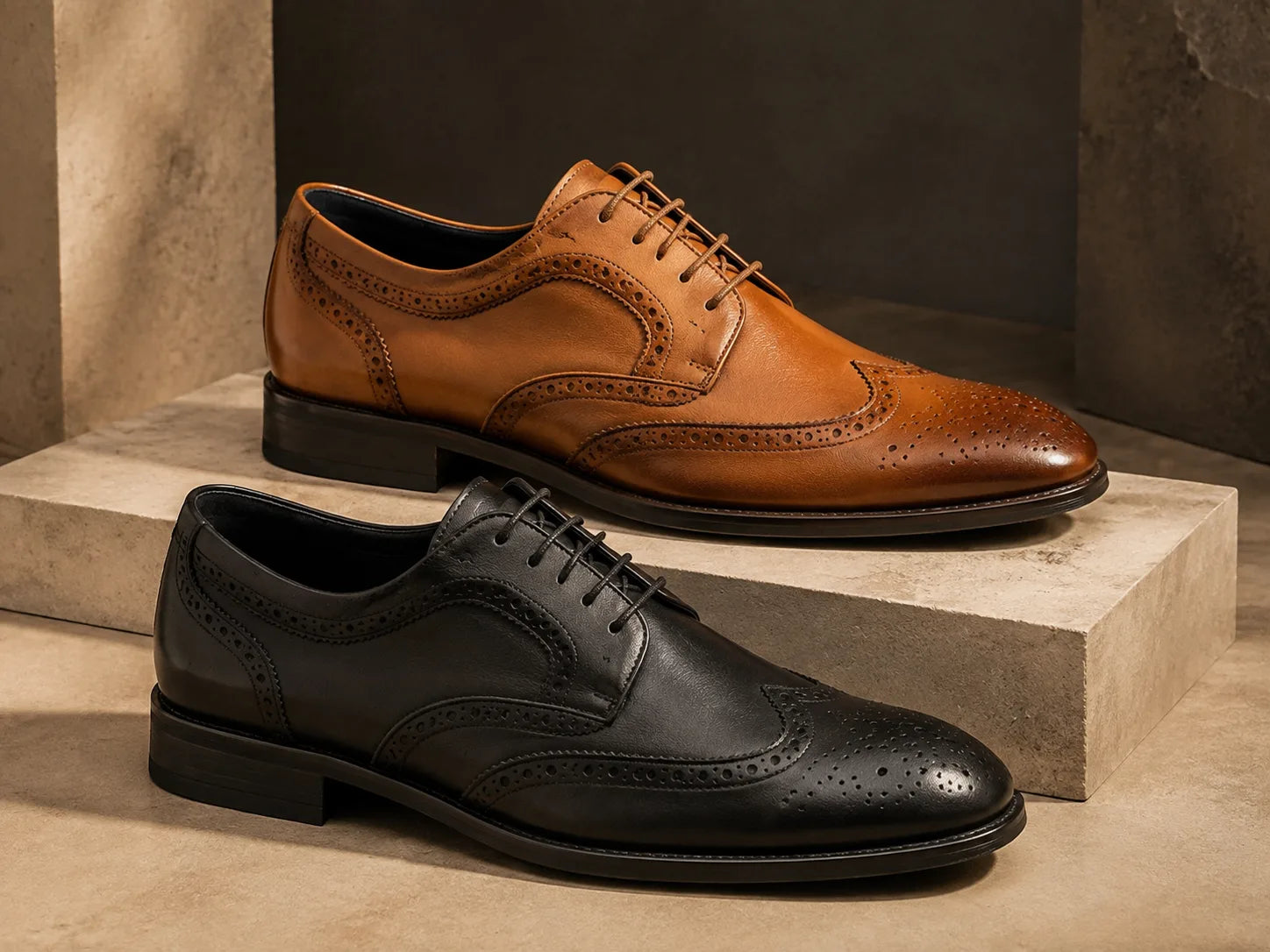 Delano Collection men’s brogue shoes