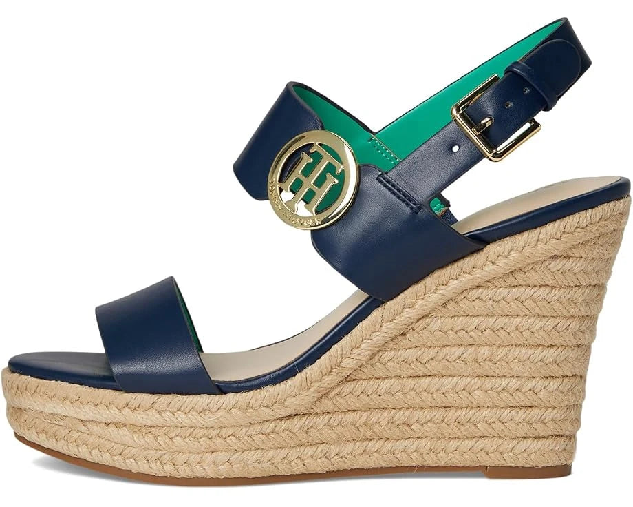 Navy Espadrille Wedge
